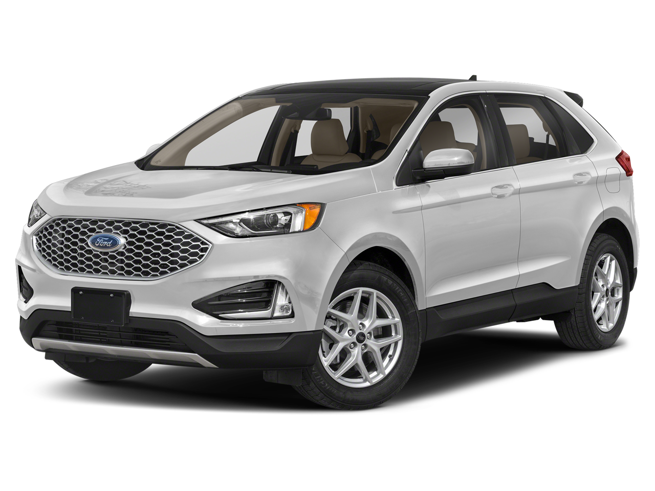 2024 Ford Edge SEL in Oxford White — front three-quarter view