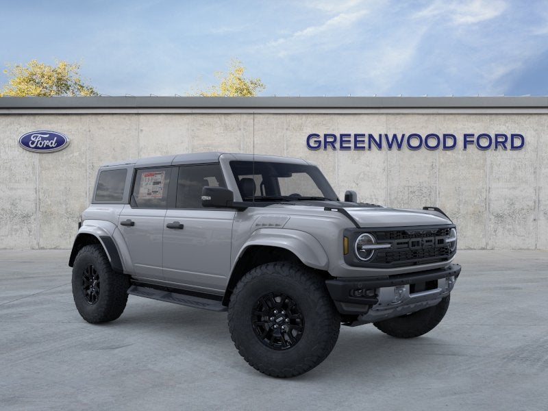 2026 Ford Bronco Raptor in Avalanche Gray — front three-quarter view