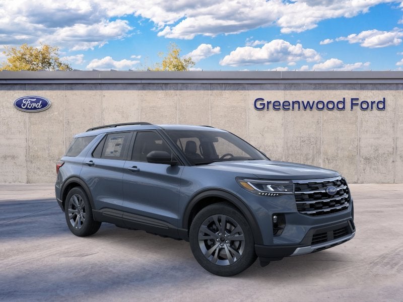 2026 Ford Explorer Active in Vapor Blue Metallic — front three-quarter view