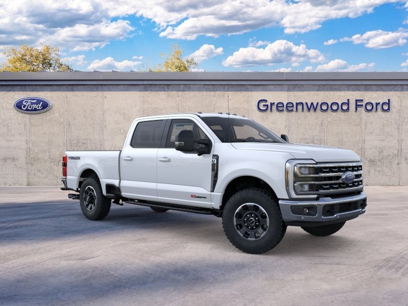 2026 Ford Super Duty F-250 Lariat in Star White Metallic Tri-Coat — front three-quarter view