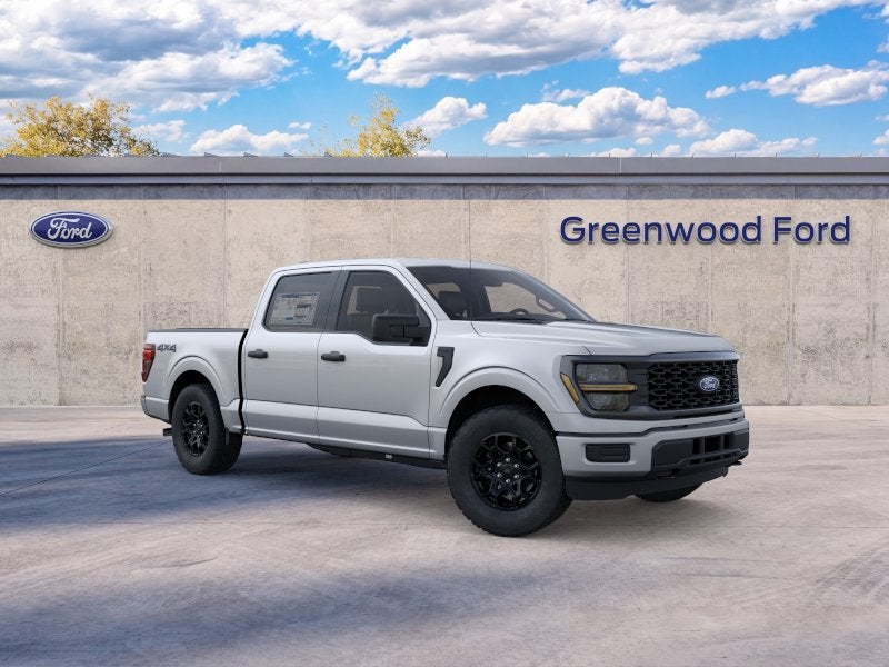 2026 Ford F-150 STX in Iconic Silver Metallic — front three-quarter view