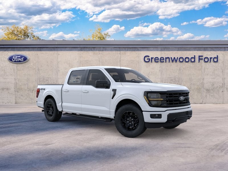 2026 Ford F-150 XLT in Oxford White — front three-quarter view