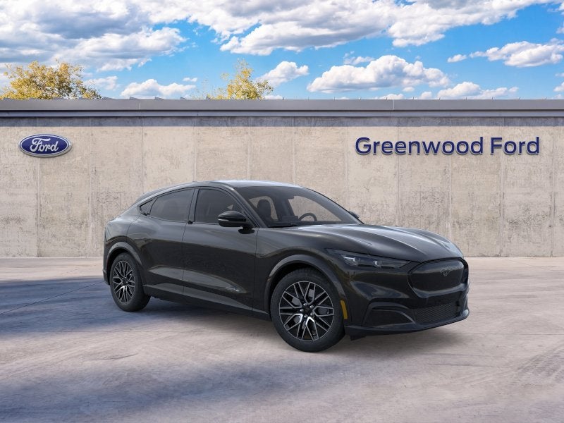 2026 Ford Mustang Mach-E Premium in Shadow Black — front three-quarter view