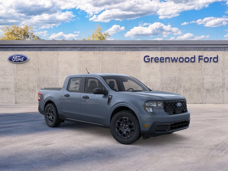 2025 Ford Maverick XLT in Azure Gray Metallic Tri-Coat — front three-quarter view