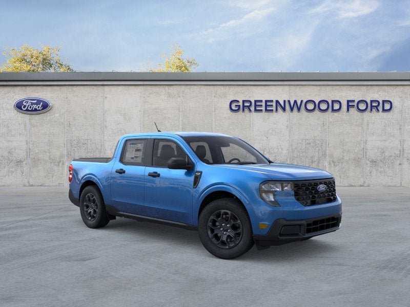 2026 Ford Maverick XLT in Velocity Blue — front three-quarter view