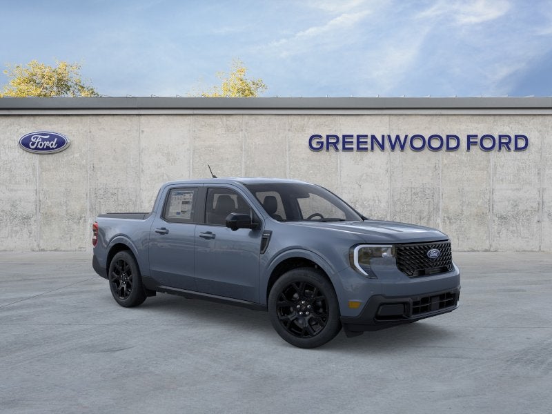 2026 Ford Maverick Lariat in Azure Gray Metallic Tri-Coat — front three-quarter view